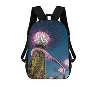 sinyumoney Sac À Dos Scolaire Pour Enfants Imprimé En 3D Gardens by The Bay Sac À Dos De Sport Pour Garçons Et Filles Sac À Dos Tendance 17inch