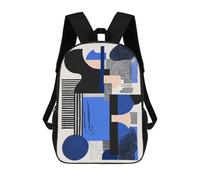 sinyumoney Sac À Dos Scolaire Pour Enfants Imprimé En 3D Geometric Abstract Composition - Modern Minimalist Art Sac À Dos De Sport Pour Garçons Et Filles, Sac À Dos Tendance 17inch