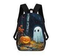 sinyumoney Sac À Dos Scolaire Pour Enfants Imprimé En 3D Ghostly Halloween Forest, Grande Capacité, Idéal Pour Les Voyages, Les Livres Et L'école.