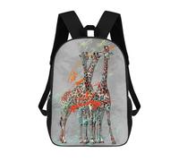 sinyumoney Sac À Dos Scolaire Pour Enfants Imprimé En 3D Giraffe Colored And Blackv Sac À Dos De Sport Pour Garçons Et Filles Sac À Dos Tendance 17inch