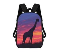 sinyumoney Sac À Dos Scolaire Pour Enfants Imprimé En 3D Giraffe Silhouette Sunset Sacs À Dos, Sacs À Dos De Voyage Décontractés, Grand Sac À Dos De Jour Pour Garçons 17inch