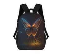 sinyumoney Sac À Dos Scolaire Pour Enfants Imprimé En 3D Glowing Night Butterfly-1 Sacs À Dos, Sacs À Dos De Voyage Décontractés, Grand Sac À Dos De Jour Pour Garçons 17inch