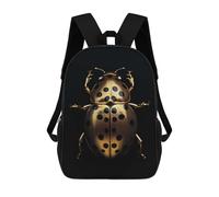 sinyumoney Sac À Dos Scolaire Pour Enfants Imprimé En 3D Gold Dark Bug Insect Sac À Dos De Sport Pour Garçons Et Filles, Sac À Dos Tendance 17inch