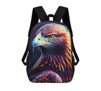 sinyumoney Sac À Dos Scolaire Pour Enfants Imprimé En 3D Golden Eagle Portrait-1, Grande Capacité, Idéal Pour Les Voyages, Les Livres Et L'école.