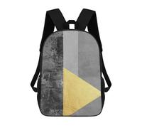 sinyumoney Sac À Dos Scolaire Pour Enfants Imprimé En 3D Gray And Gold Art N Sacs À Dos, Sacs À Dos De Voyage Décontractés, Grand Sac À Dos De Jour Pour Garçons 17inch
