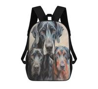 sinyumoney Sac À Dos Scolaire Pour Enfants Imprimé En 3D Great Dane Family Sketch Sac À Dos De Sport Pour Garçons Et Filles, Sac À Dos Tendance 17inch