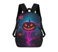 sinyumoney Sac À Dos Scolaire Pour Enfants Imprimé En 3D Halloween Pumpkin Path Sacs À Dos, Sacs À Dos De Voyage Décontractés, Grand Sac À Dos De Jour Pour Garçons 17inch