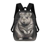 sinyumoney Sac À Dos Scolaire Pour Enfants Imprimé En 3D Hamster Pencil Drawing Sac À Dos De Sport Pour Garçons Et Filles, Sac À Dos Tendance 17inch