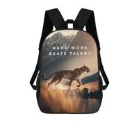 sinyumoney Sac À Dos Scolaire Pour Enfants Imprimé En 3D Hard Work Talent -1 Sac À Dos De Sport Pour Garçons Et Filles, Sac À Dos Tendance 17inch