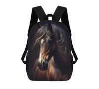 sinyumoney Sac À Dos Scolaire Pour Enfants Imprimé En 3D Horse Beautiful Sac À Dos De Sport Pour Garçons Et Filles, Sac À Dos Tendance 17inch