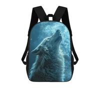sinyumoney Sac À Dos Scolaire Pour Enfants Imprimé En 3D Howling White Wolf Sac À Dos De Sport Pour Garçons Et Filles, Sac À Dos Tendance 17inch
