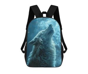 sinyumoney Sac À Dos Scolaire Pour Enfants Imprimé En 3D Howling White Wolf Sac À Dos De Sport Pour Garçons Et Filles, Sac À Dos Tendance 17inch