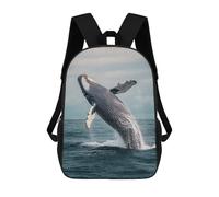 sinyumoney Sac À Dos Scolaire Pour Enfants Imprimé En 3D Humpback Whale Breaching Sacs À Dos, Sacs À Dos De Voyage Décontractés, Grand Sac À Dos De Jour Pour Garçons 17inch