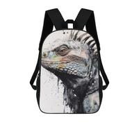 sinyumoney Sac À Dos Scolaire Pour Enfants Imprimé En 3D Iguana Beauty Black Ink Sac À Dos De Sport Pour Garçons Et Filles, Sac À Dos Tendance 17inch
