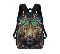 sinyumoney Sac À Dos Scolaire Pour Enfants Imprimé En 3D Jaguar in Abstract Art, Grande Capacité, Idéal Pour Les Voyages, Les Livres Et L'école.