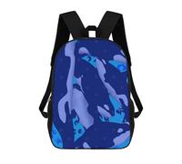 sinyumoney Sac À Dos Scolaire Pour Enfants Imprimé En 3D Killer Whale Sacs À Dos, Sacs À Dos De Voyage Décontractés, Grand Sac À Dos De Jour Pour Garçons 17inch
