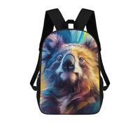 sinyumoney Sac À Dos Scolaire Pour Enfants Imprimé En 3D Koala Portrait in Vivid Colors Sac À Dos De Sport Pour Garçons Et Filles, Sac À Dos Tendance 17inch