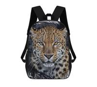 sinyumoney Sac À Dos Scolaire Pour Enfants Imprimé En 3D Leopard Portrait Sacs À Dos, Sacs À Dos De Voyage Décontractés, Grand Sac À Dos De Jour Pour Garçons 17inch