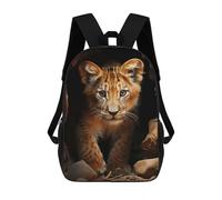 sinyumoney Sac À Dos Scolaire Pour Enfants Imprimé En 3D Lion Animal King Sacs À Dos, Sacs À Dos De Voyage Décontractés, Grand Sac À Dos De Jour Pour Garçons 17inch