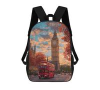 sinyumoney Sac À Dos Scolaire Pour Enfants Imprimé En 3D London Autumn Scene with Big Ben, Grande Capacité, Idéal Pour Les Voyages, Les Livres Et L'école.