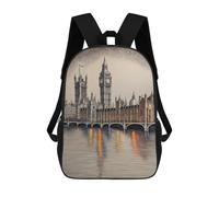 sinyumoney Sac À Dos Scolaire Pour Enfants Imprimé En 3D London My Pencil Sacs À Dos, Sacs À Dos De Voyage Décontractés, Grand Sac À Dos De Jour Pour Garçons 17inch