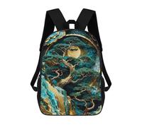 sinyumoney Sac À Dos Scolaire Pour Enfants Imprimé En 3D Lunar Forest Kintsugi Art Sac À Dos De Sport Pour Garçons Et Filles, Sac À Dos Tendance 17inch