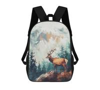 sinyumoney Sac À Dos Scolaire Pour Enfants Imprimé En 3D Majestic Deer in Mountain Landscape Sacs À Dos, Sacs À Dos De Voyage Décontractés, Grand Sac À Dos De Jour Pour Garçons 17inch