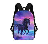 sinyumoney Sac À Dos Scolaire Pour Enfants Imprimé En 3D Majestic Horse Galloping at Sunset Sacs À Dos, Sacs À Dos De Voyage Décontractés, Grand Sac À Dos De Jour Pour Garçons 17inch