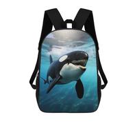 sinyumoney Sac À Dos Scolaire Pour Enfants Imprimé En 3D Majestic Orca Whale Killer Sacs À Dos, Sacs À Dos De Voyage Décontractés, Grand Sac À Dos De Jour Pour Garçons 17inch