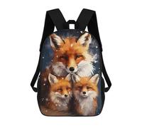 sinyumoney Sac À Dos Scolaire Pour Enfants Imprimé En 3D Merry Xmas Fox Family Sacs À Dos, Sacs À Dos De Voyage Décontractés, Grand Sac À Dos De Jour Pour Garçons 17inch
