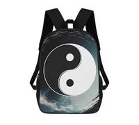 sinyumoney Sac À Dos Scolaire Pour Enfants Imprimé En 3D Modern Zen Yin Yang Symbol Sacs À Dos, Sacs À Dos De Voyage Décontractés, Grand Sac À Dos De Jour Pour Garçons 17inch