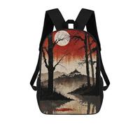 sinyumoney Sac À Dos Scolaire Pour Enfants Imprimé En 3D Moonlit Serenity Sac À Dos De Sport Pour Garçons Et Filles, Sac À Dos Tendance 17inch