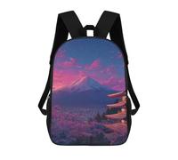 sinyumoney Sac À Dos Scolaire Pour Enfants Imprimé En 3D Mount Fuji Night View, Grande Capacité, Idéal Pour Les Voyages, Les Livres Et L'école.