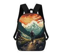 sinyumoney Sac À Dos Scolaire Pour Enfants Imprimé En 3D Mountain Bike Mountains Sacs À Dos, Sacs À Dos De Voyage Décontractés, Grand Sac À Dos De Jour Pour Garçons 17inch