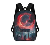 sinyumoney Sac À Dos Scolaire Pour Enfants Imprimé En 3D Mystical Black Eagle Torii Sac À Dos De Sport Pour Garçons Et Filles, Sac À Dos Tendance 17inch