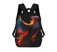 sinyumoney Sac À Dos Scolaire Pour Enfants Imprimé En 3D Mystical Phoenix Art Sac À Dos De Sport Pour Garçons Et Filles, Sac À Dos Tendance 17inch