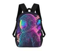 sinyumoney Sac À Dos Scolaire Pour Enfants Imprimé En 3D Neon Astronaut Sac À Dos De Sport Pour Garçons Et Filles, Sac À Dos Tendance 17inch
