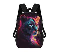 sinyumoney Sac À Dos Scolaire Pour Enfants Imprimé En 3D Neon Panther Portrait -2 Sacs À Dos, Sacs À Dos De Voyage Décontractés, Grand Sac À Dos De Jour Pour Garçons 17inch