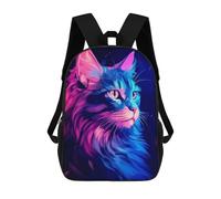 sinyumoney Sac À Dos Scolaire Pour Enfants Imprimé En 3D Neon Whiskers Sacs À Dos, Sacs À Dos De Voyage Décontractés, Grand Sac À Dos De Jour Pour Garçons 17inch