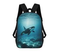 sinyumoney Sac À Dos Scolaire Pour Enfants Imprimé En 3D Orca in Ocean Sac À Dos De Sport Pour Garçons Et Filles, Sac À Dos Tendance 17inch