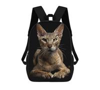 sinyumoney Sac À Dos Scolaire Pour Enfants Imprimé En 3D Oriental Shorthair Sac À Dos De Sport Pour Garçons Et Filles, Sac À Dos Tendance 17inch