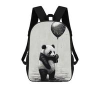sinyumoney Sac À Dos Scolaire Pour Enfants Imprimé En 3D Panda Animal Balloon Sac À Dos De Sport Pour Garçons Et Filles Sac À Dos Tendance 17inch