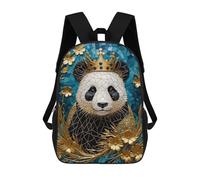 sinyumoney Sac À Dos Scolaire Pour Enfants Imprimé En 3D Panda Kintsugi Art Sac À Dos De Sport Pour Garçons Et Filles, Sac À Dos Tendance 17inch