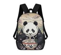 sinyumoney Sac À Dos Scolaire Pour Enfants Imprimé En 3D Panda Ramen Cherry Blossoms Sacs À Dos, Sacs À Dos De Voyage Décontractés, Grand Sac À Dos De Jour Pour Garçons 17inch