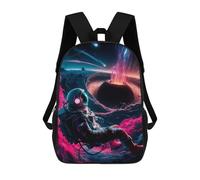 sinyumoney Sac À Dos Scolaire Pour Enfants Imprimé En 3D Pink Destruction Sac À Dos De Sport Pour Garçons Et Filles, Sac À Dos Tendance 17inch