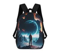 sinyumoney Sac À Dos Scolaire Pour Enfants Imprimé En 3D Planet Galaxy Charm Sac À Dos De Sport Pour Garçons Et Filles, Sac À Dos Tendance 17inch