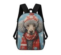 sinyumoney Sac À Dos Scolaire Pour Enfants Imprimé En 3D Poodle Dog Look Art Sacs À Dos, Sacs À Dos De Voyage Décontractés, Grand Sac À Dos De Jour Pour Garçons 17inch