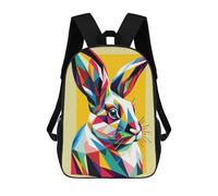 sinyumoney Sac À Dos Scolaire Pour Enfants Imprimé En 3D Rabbit Wpap Pop Art Sac À Dos De Sport Pour Garçons Et Filles Sac À Dos Tendance 17inch