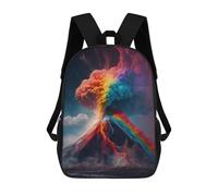 sinyumoney Sac À Dos Scolaire Pour Enfants Imprimé En 3D Rainbow Volcano Eruption Sacs À Dos, Sacs À Dos De Voyage Décontractés, Grand Sac À Dos De Jour Pour Garçons 17inch