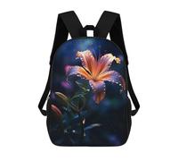 sinyumoney Sac À Dos Scolaire Pour Enfants Imprimé En 3D Rainy Lily Flower Sac À Dos De Sport Pour Garçons Et Filles, Sac À Dos Tendance 17inch